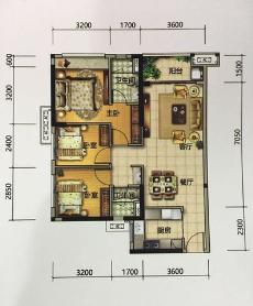 佛山美的花灣城3座01、02單元4座01、02、04單元90.00㎡