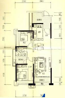 依云天匯C04 2室2廳面積103.00平米